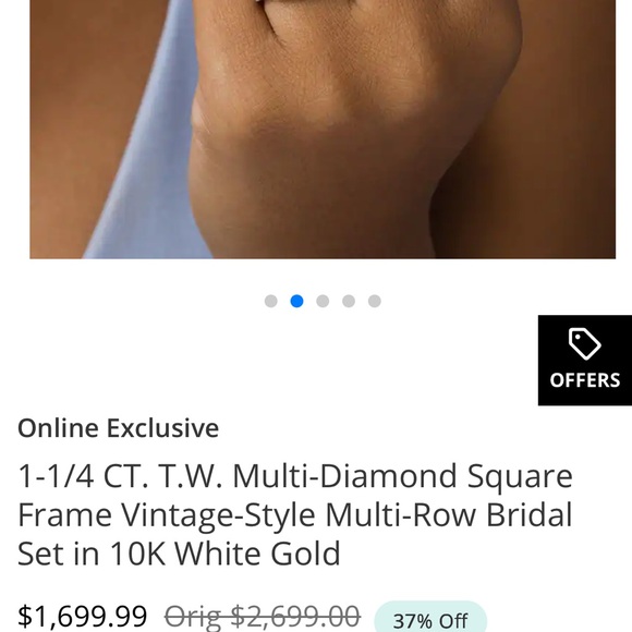 BEAUTIFUL ZALES WEDDING RING SET SIZE 5 - Picture 5 of 11